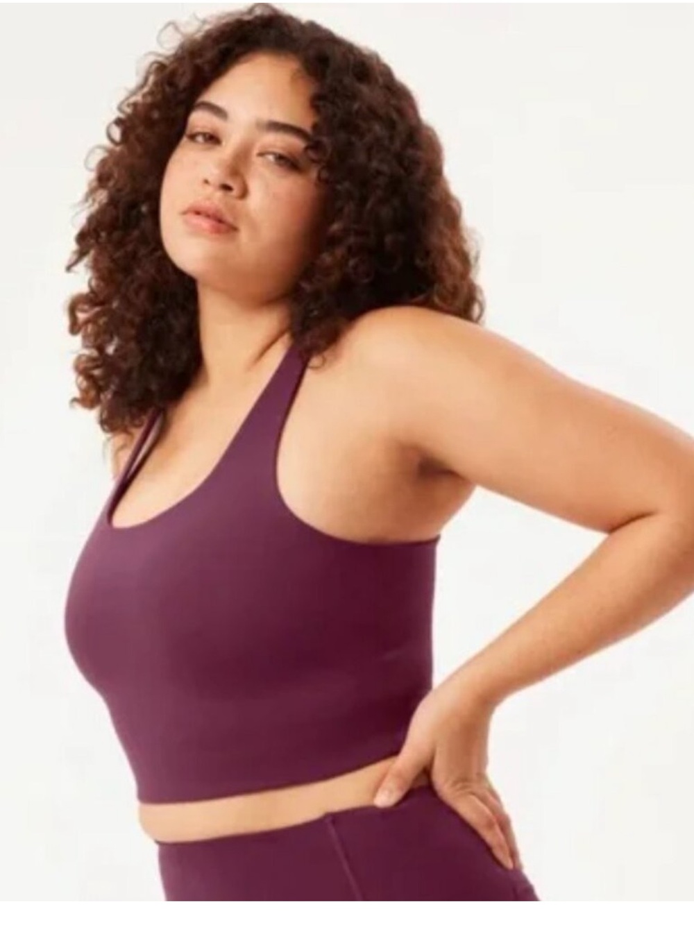 Like New Girlfriend Collective Paloma Racerback Sports Bra Plum Purple Size L